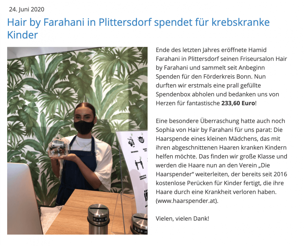 Zeitungsartikel über Farahani